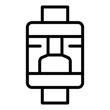 Vape atomizer simgesi ana hatları vektörü. Elektronik sigara.