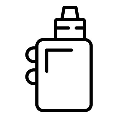 Modern Vape ikonu ana hatları vektörü. Elektronik sigara.