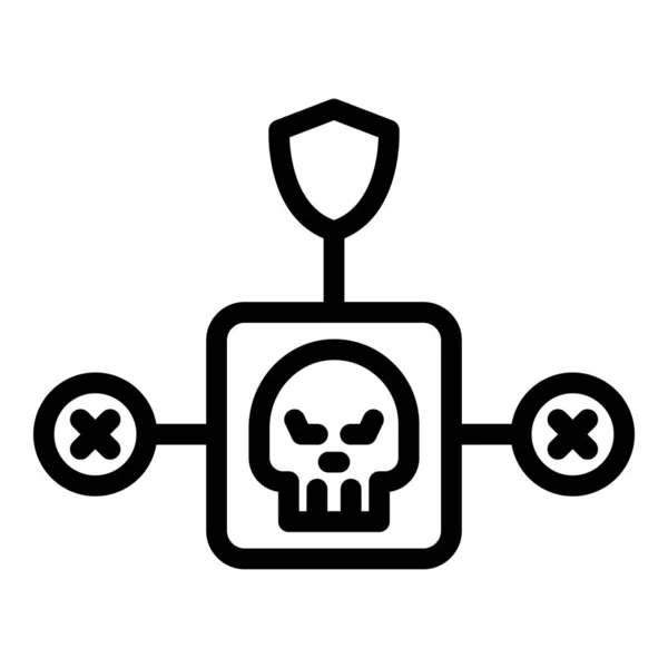 Beste antivirus icoon outline vector. Veiligheidswachtwoord — Stockvector