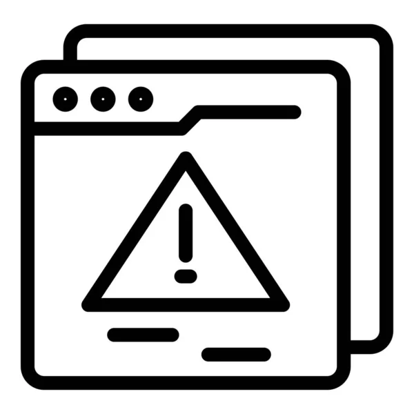 Login icône alerte contour vecteur. Sécurité des données — Image vectorielle