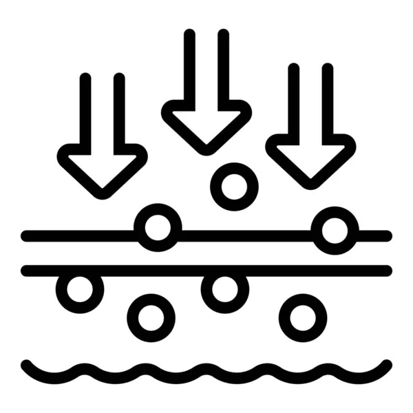 Huidcrème icoon omtrek vector. Gezichtsbehandeling — Stockvector