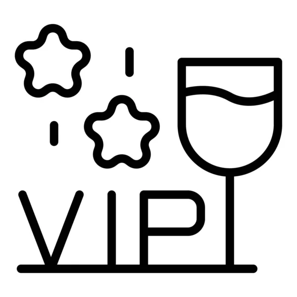 Vip event drinks icon outline vector. Cinema star — Stock Vector