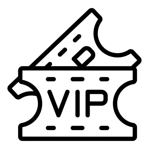 Vip事件票图标轮廓矢量.协奏会 — 图库矢量图片