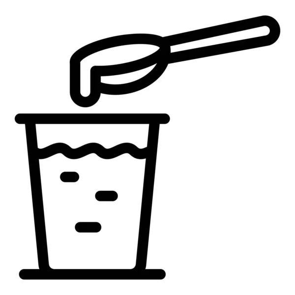 Nektar szklany ikona zarys wektor. Żywność do grzebienia — Wektor stockowy