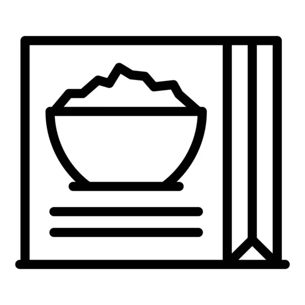 Cereal full pack icon outline vector. Breakfast milk — Stock Vector