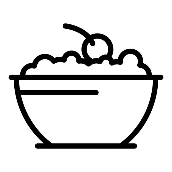 Fruit cereal bowl icon outline vector. Leche de maíz — Archivo Imágenes Vectoriales