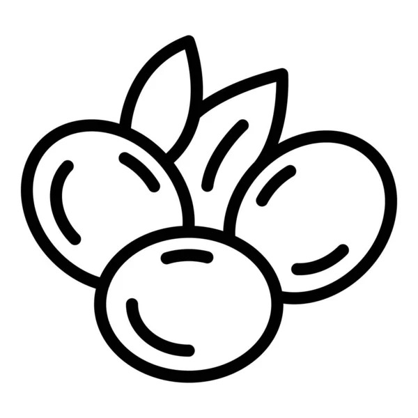Vegetal nut icon outline Vektor. Pflanzenmilch — Stockvektor