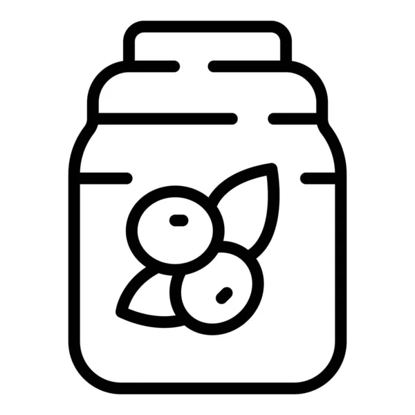 Emballage de lait de noix icône contour vecteur. Boisson aux légumes — Image vectorielle