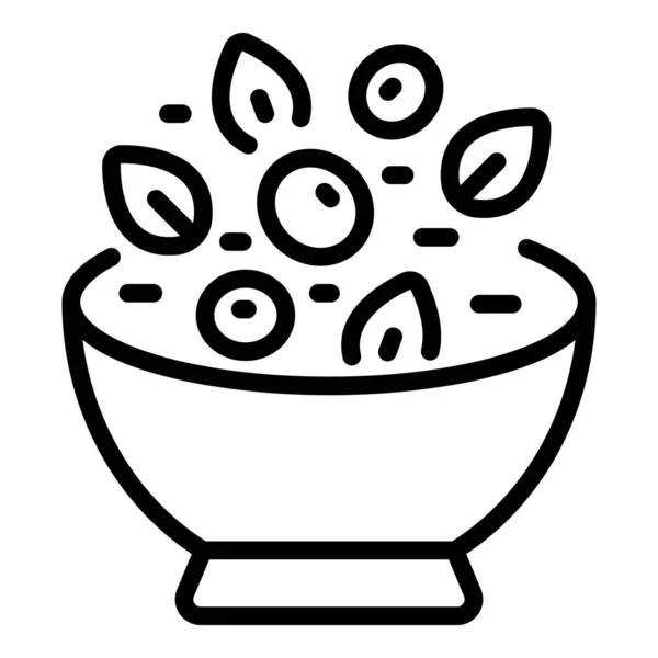 Овощной салат иконка вектор контура. Веганское молоко — стоковый вектор