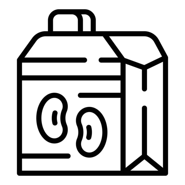 Cashew drink ikon kontur vektor. Vegetabilisk mjölk — Stock vektor