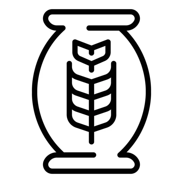 Weizen Sack für Milch Icon Outline Vektor. Gemüsegetränk — Stockvektor