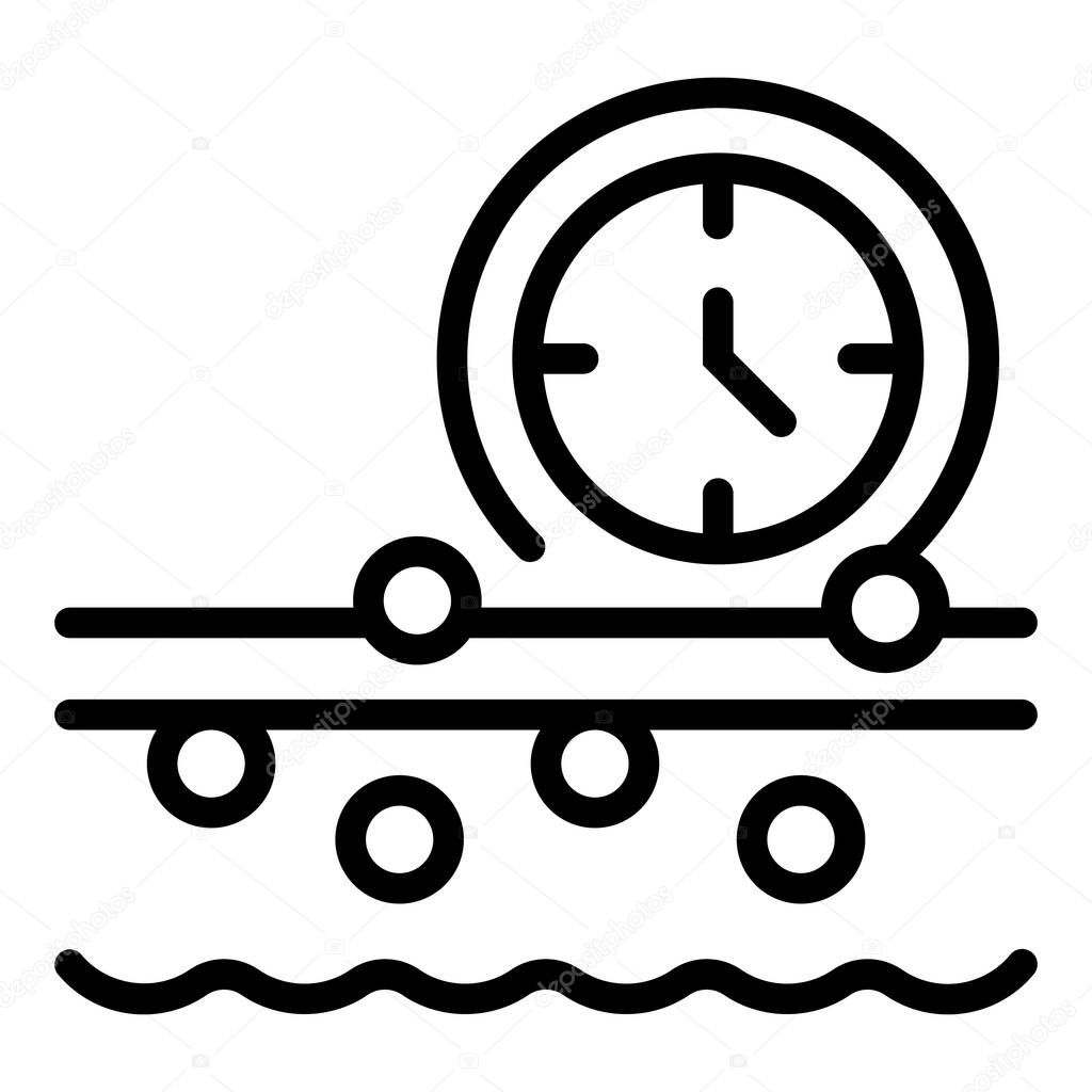 Time of cream icon outline vector. Face skin