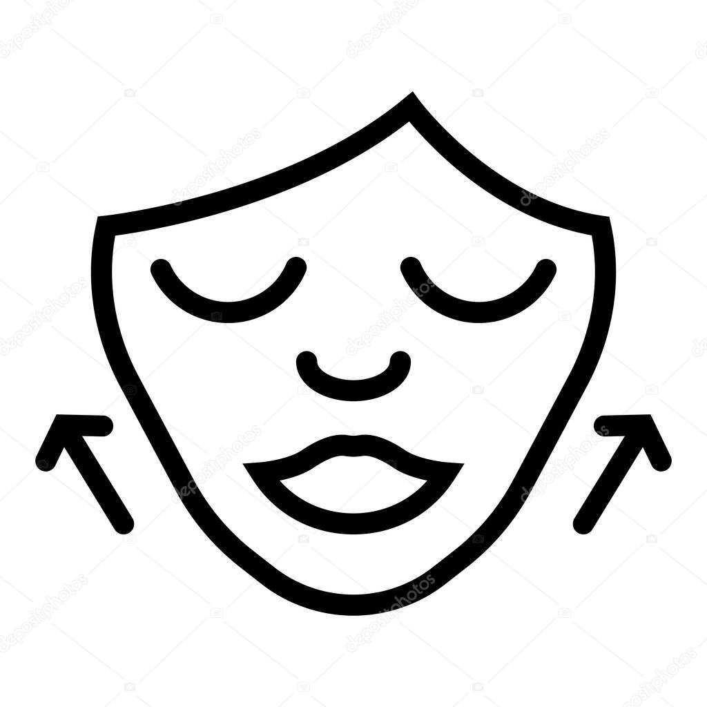 Face skin massage icon outline vector. Skincare beauty