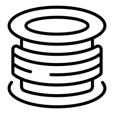 E sigara bobini simge taslak vektörü. Tütün sigarası.