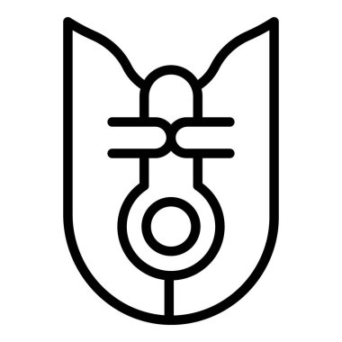 E sigara aracı simgesi ana hat vektörü. Tütün sigarası.