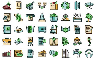 Mali özgürlük ikonu ana hat vektörü. Zenginlik gideri