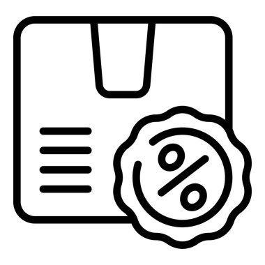 İndirimli paket taslak vektörü. Depo siparişi