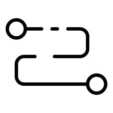 Yönlendirme simgesi ana hat vektörü. GPS konumu