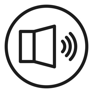 Dijital ses simgesi dış hat vektörü. Aracı düzenle