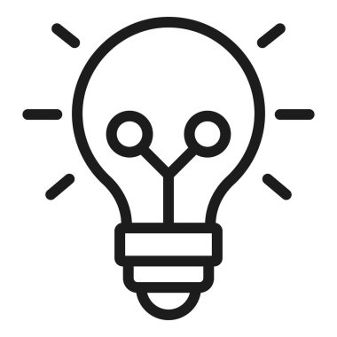 Fikir simgesi dış hat vektörünü düzenle. Felç aracı