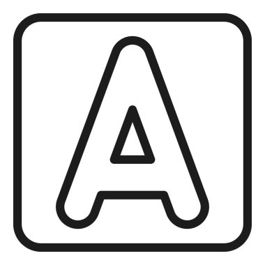 Harf tasarım ikonu ana hatları vektörü. Arayüzü döndür