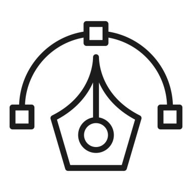 Dijital ölçek simgesi dış hat vektörü. Aracı düzenle