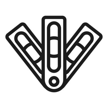 Renk seçeneği simgesi dış hat vektörü. Veri arayüzü