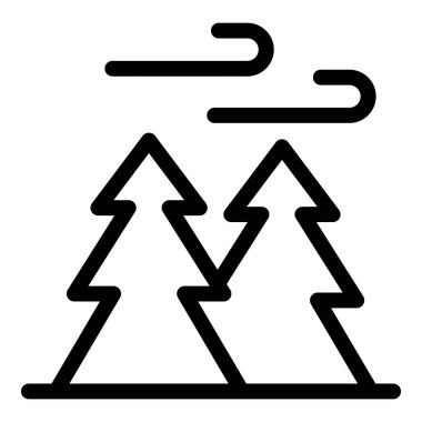 Orman rüzgar ikonu ana hat vektörü. Temiz eko