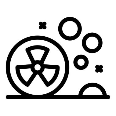 Nükleer hava ikonu ana hat vektörü. Rüzgar akışı