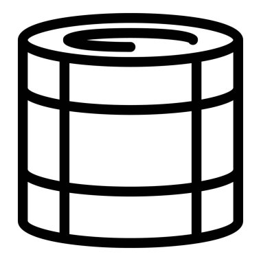 Silindir hava filtresi ikon ana hatları vektörü. Rüzgar bitkisi