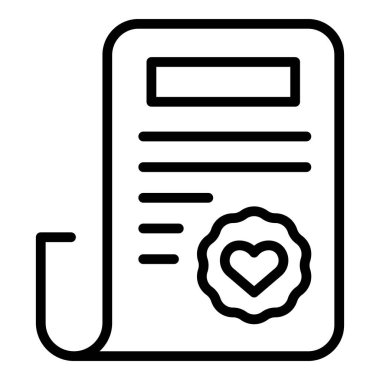 Düğün olayı ikonu ana hatları vektörü. Servis yöneticisi