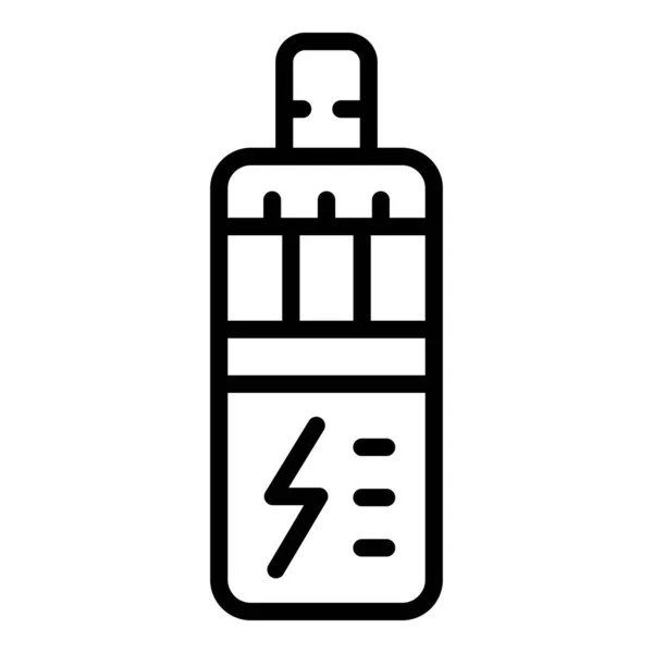 Elektrische Zerstäuber Symbol Umrissvektor. Elektronischer Vapor — Stockvektor