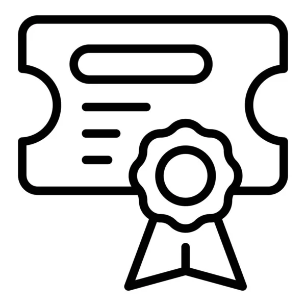 Icono de tarjeta de regalo contorno vector. Oferta de trabajo — Vector de stock