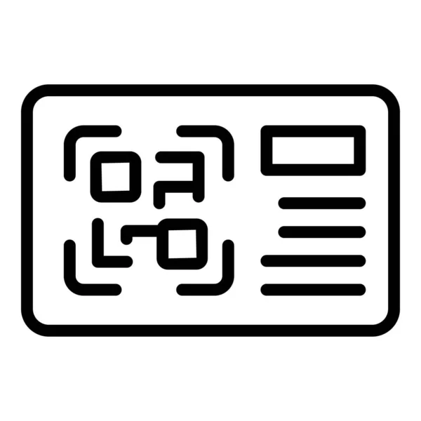 Oferta en línea icono de la tarjeta vector contorno. Contrato de pedido — Archivo Imágenes Vectoriales