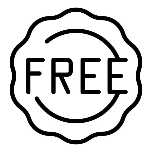 Offre en ligne gratuite icône contour vecteur. Ordre contractuel — Image vectorielle