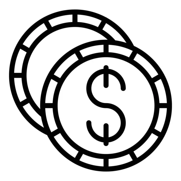 Coin pay offre icône contour vecteur. Commerce électronique en ligne — Image vectorielle
