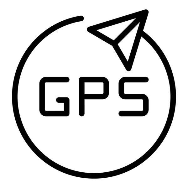 Вектор контура значка траектории Gps. Штифт — стоковый вектор