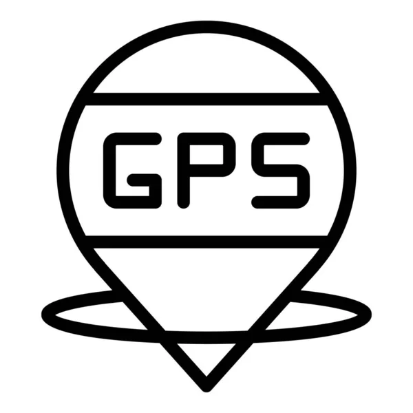 Gps Standort-Symbol umreißt Vektor. Hindernislauf — Stockvektor