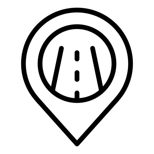 Location point icon outline vector. Gps map