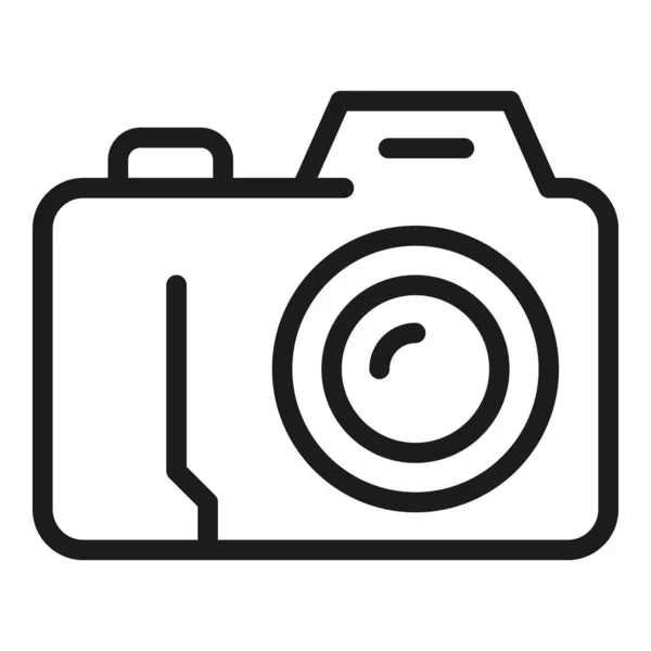 Der Umrissvektor des Fotokameraeditors. Datenskala — Stockvektor