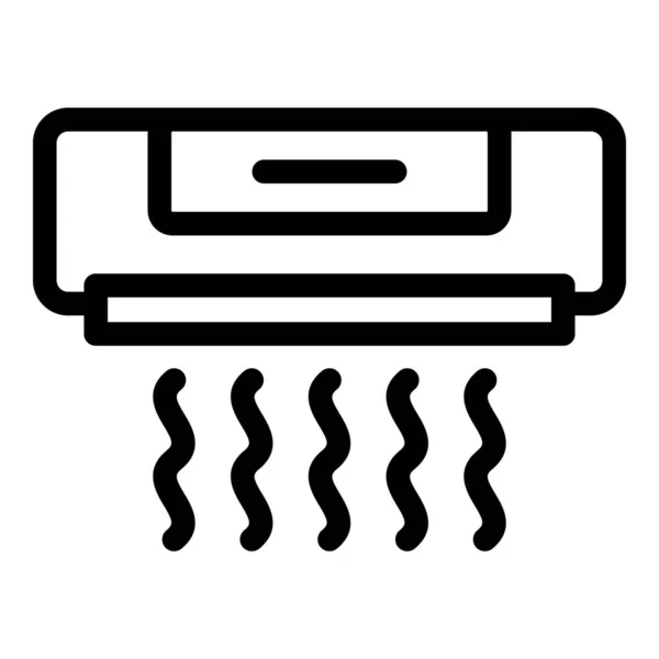 Luftkonditionering ikon kontur vektor. Rengör filter — Stock vektor