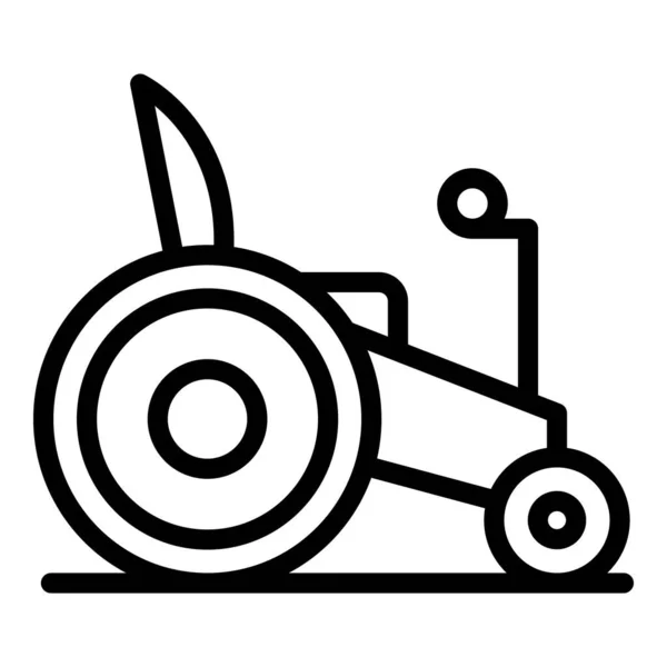 Vektor obrysu ikony péče o elektrické invalidní vozíky. Elektrický pohon — Stockový vektor