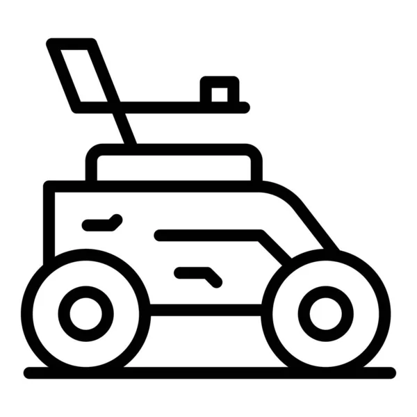 Vetor de contorno de ícone de cadeira de rodas elétrica propulsionada. Cadeira de scooter —  Vetores de Stock