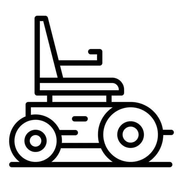 Silla de ruedas eléctrica ortopédica icono contorno vector. Silla de scooter — Vector de stock