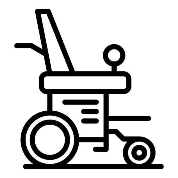 障害者電動車いすアイコンアウトラインベクトル。スクーターの椅子 — ストックベクタ