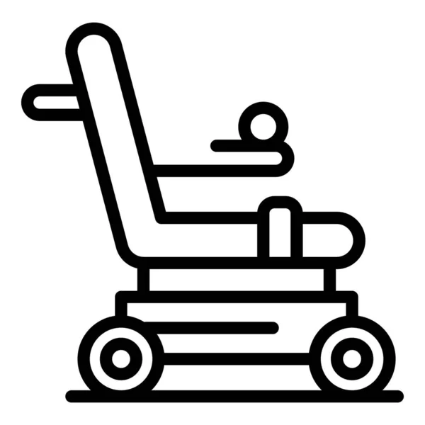 Disabled electric wheelchair icon outline vector. Scooter chair — Stock Vector