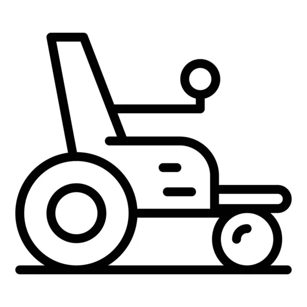 人のアイコンの輪郭ベクトルのための電気車椅子。スクーターの椅子 — ストックベクタ