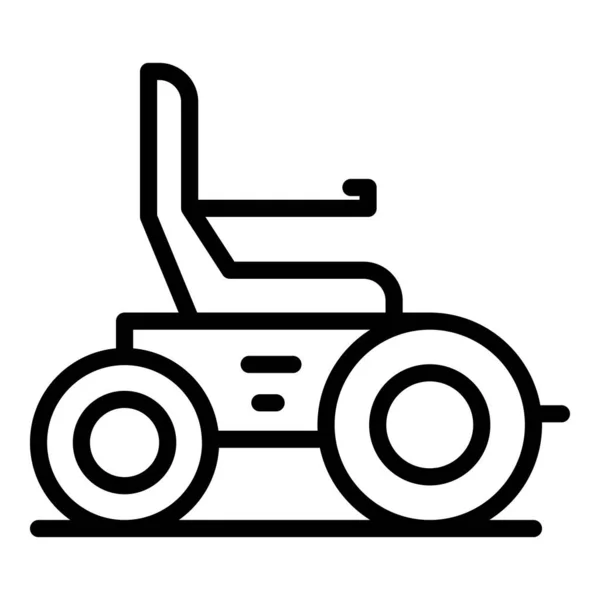 Silla de ruedas eléctrica de edad avanzada icono contorno vector. Silla de scooter — Archivo Imágenes Vectoriales