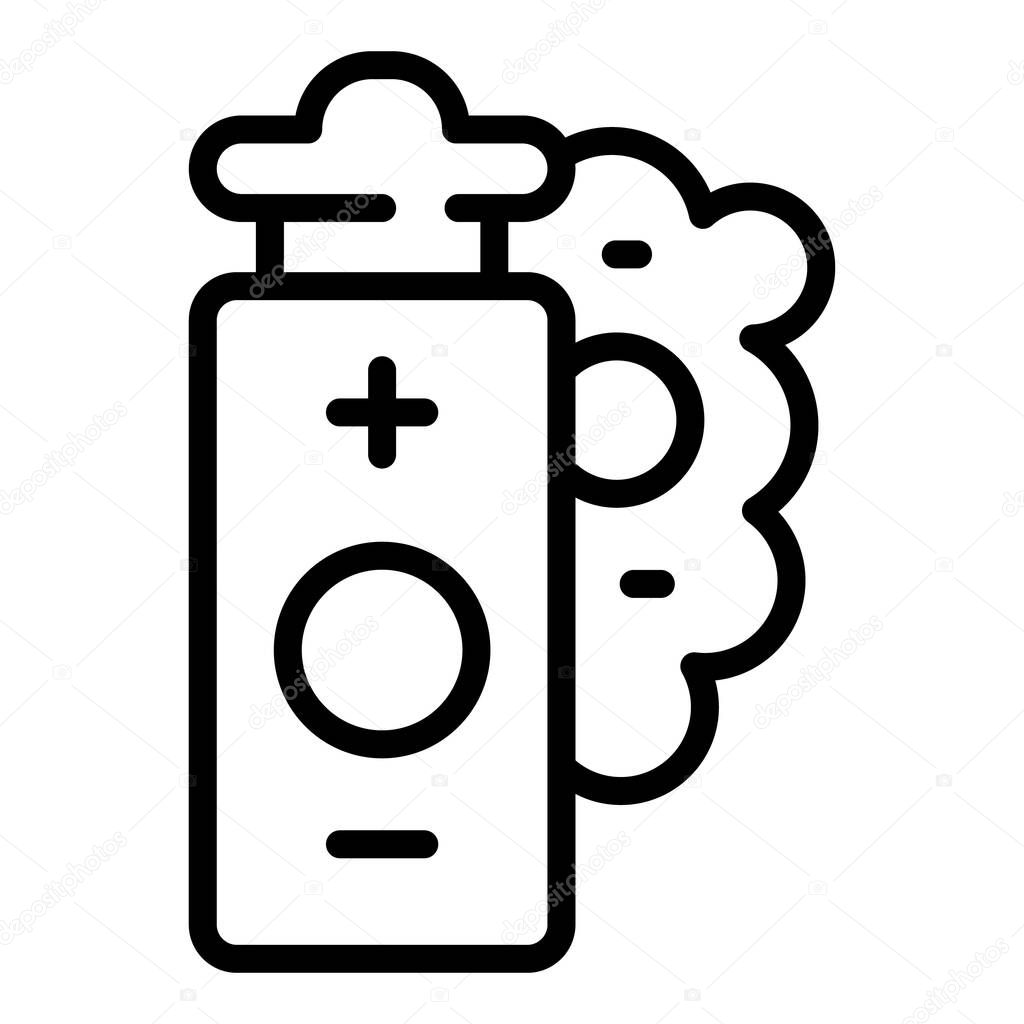 Battery e cig icon outline vector. Vape cigarette
