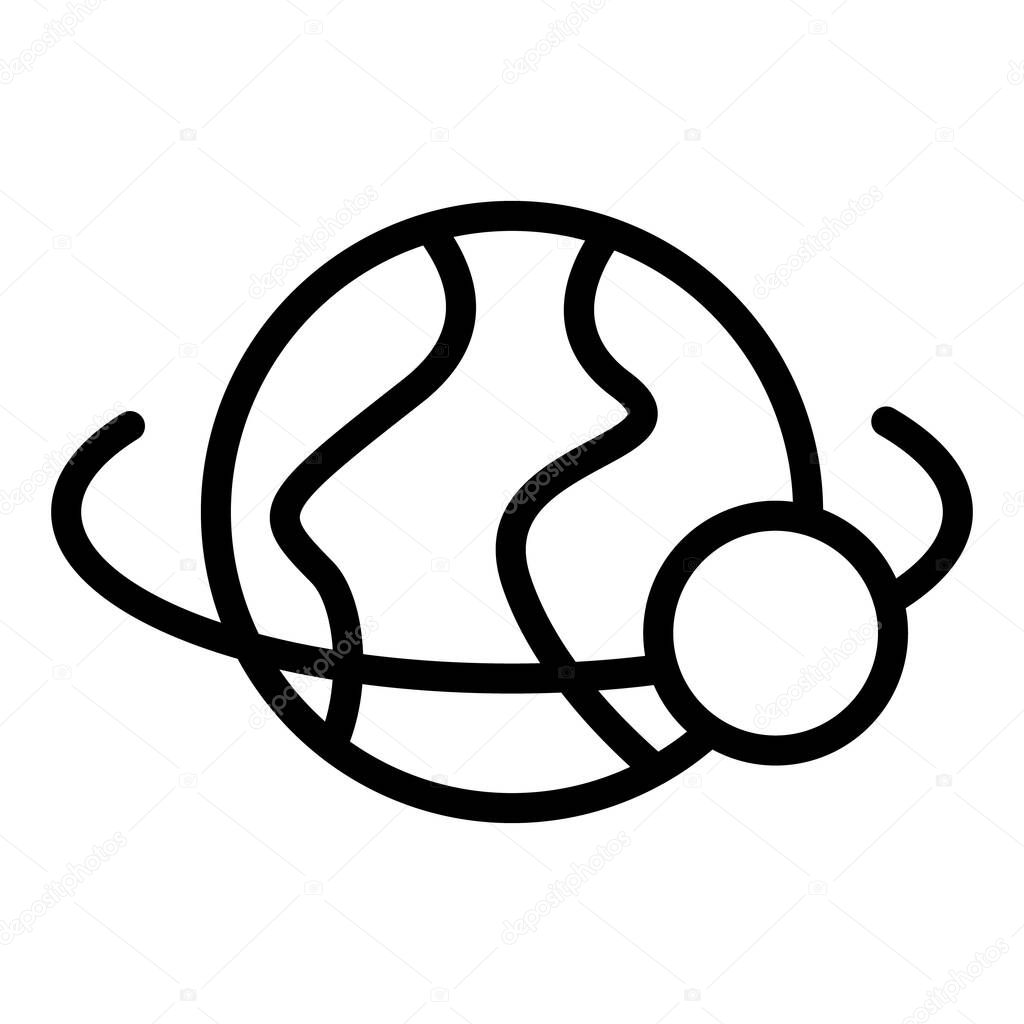 Space trajectory icon outline vector. Travel distance